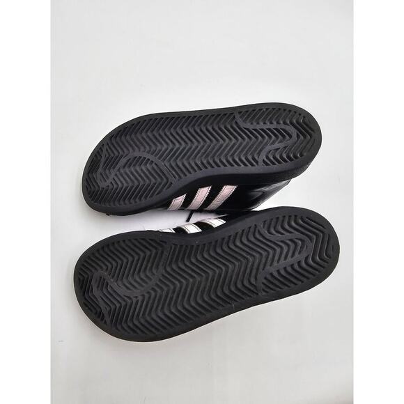 Adidas Boy's Size 1 Black Pro Model 3 Strip Hightop Tennis Shoes - Picture 8 of 9